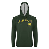 Custom Dark Green Light Yellow UV-Hoodie
