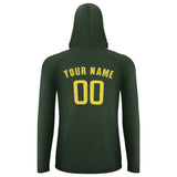 Custom Dark Green Light Yellow UV-Hoodie