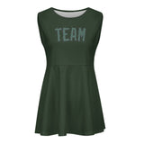 Custom Dark Green Blue Green Cheerleader Dress