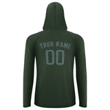 Custom Dark Green Blue Green UV-Hoodie