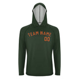 Custom Dark Green Orange UV-Hoodie