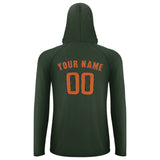 Custom Dark Green Orange UV-Hoodie