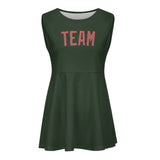 Custom Dark Green Copper Rose Cheerleader Dress