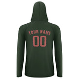 Custom Dark Green Copper Rose UV-Hoodie