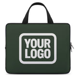 Custom Dark Green White Laptop Bag