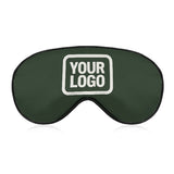 Custom Dark Green White Sleep Mask