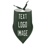 Custom Dark Green White Pet Scarf