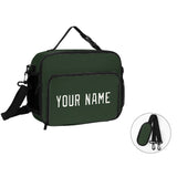 Custom Dark Green White Lunch Bag