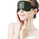 Custom Dark Green White Sleep Mask