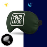 Custom Dark Green White Sleep Mask