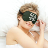 Custom Dark Green White Sleep Mask