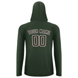 Custom Dark Green Brown UV-Hoodie