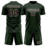 Custom Dark Green Brown Soccer Jersey