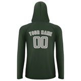 Custom Dark Green Gray UV-Hoodie