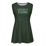 Custom Dark Green Green Cheerleader Dress