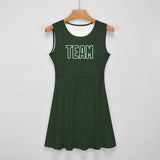 Custom Dark Green Green Cheerleader Dress