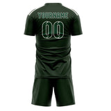 Custom Dark Green Green Soccer Jersey