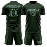 Custom Dark Green Green Soccer Jersey