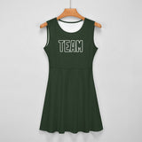 Custom Dark Green Dark Green Cheerleader Dress
