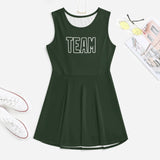 Custom Dark Green Dark Green Cheerleader Dress
