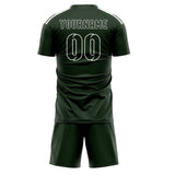 Custom Dark Green Dark Green Soccer Jersey