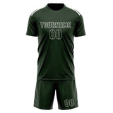 Custom Dark Green Dark Green Soccer Jersey
