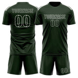 Custom Dark Green Dark Green Soccer Jersey