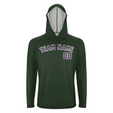 Custom Dark Green Purple UV-Hoodie