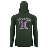 Custom Dark Green Purple UV-Hoodie