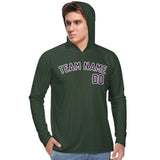 Custom Dark Green Purple UV-Hoodie
