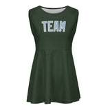 Custom Dark Green Light Blue Cheerleader Dress