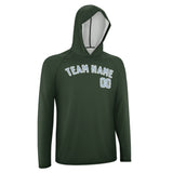 Custom Dark Green Light Blue UV-Hoodie