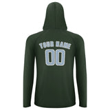 Custom Dark Green Light Blue UV-Hoodie