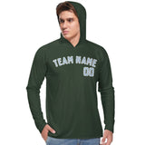 Custom Dark Green Light Blue UV-Hoodie