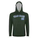 Custom Dark Green Sky Blue UV-Hoodie