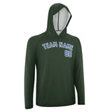 Custom Dark Green Sky Blue UV-Hoodie