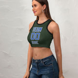 Custom Dark Green Sky Blue Sleeveless Tank Top