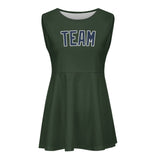 Custom Dark Green Blue Cheerleader Dress