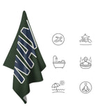 Custom Dark Green Blue Beach Towel