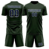 Custom Dark Green Blue Soccer Jersey