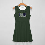 Custom Dark Green Navy Cheerleader Dress
