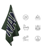 Custom Dark Green Navy Beach Towel