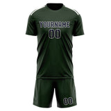 Custom Dark Green Navy Soccer Jersey