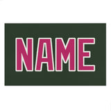 Custom Dark Green Pink Beach Towel