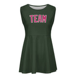 Custom Dark Green Pink Cheerleader Dress