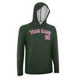 Custom Dark Green Pink UV-Hoodie