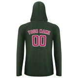 Custom Dark Green Pink UV-Hoodie
