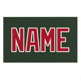 Custom Dark Green Red Beach Towel