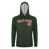 Custom Dark Green Red UV-Hoodie