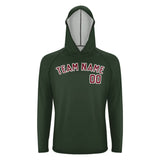 Custom Dark Green Crimson Red UV-Hoodie